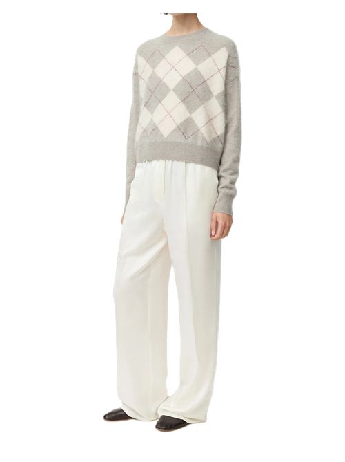 Argyle crewneck Soft Goat | 2493800002GREIGE